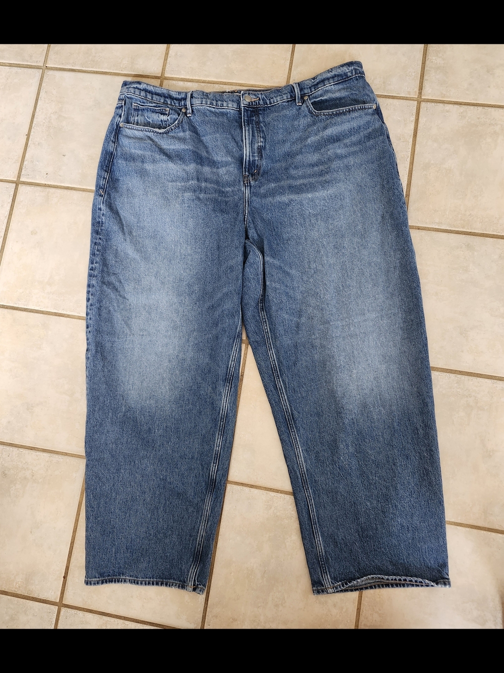 Good American Barrel Jeans Plus Size 22, 32" Inseam 100% Cotton